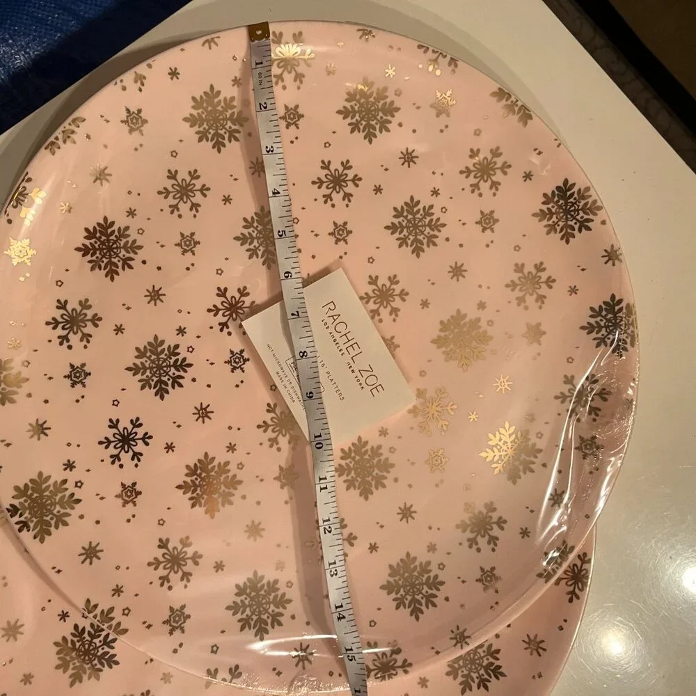 Plastic Reusable Large Holiday Serving Platters by Rachel Zoe (new / 16
